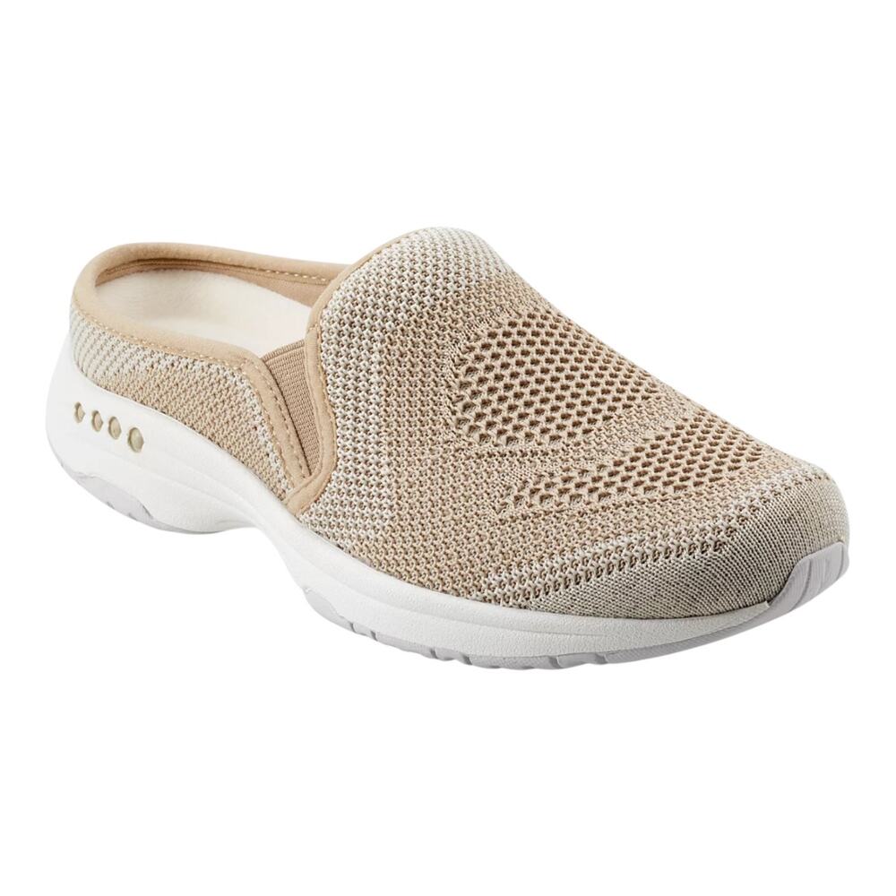 Easy Spirit Women's Takeknit Slip On Mule Sneakers Warm Beige Size 9